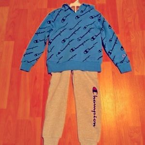 Brand New boys Champion hoodie and sweatpants set size 5
